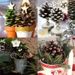 Pine Cones - Pack Of 4 7 Pine Cones - Pack Of 4 -Outdoor Garden Store pine cone pots